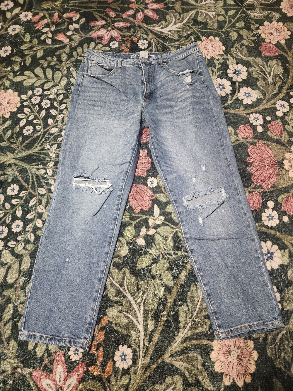 No Boundaries Light Blue Distressed Boyfriend Jeans